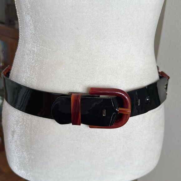 Vintage patent leather belt - Picture 1 of 9